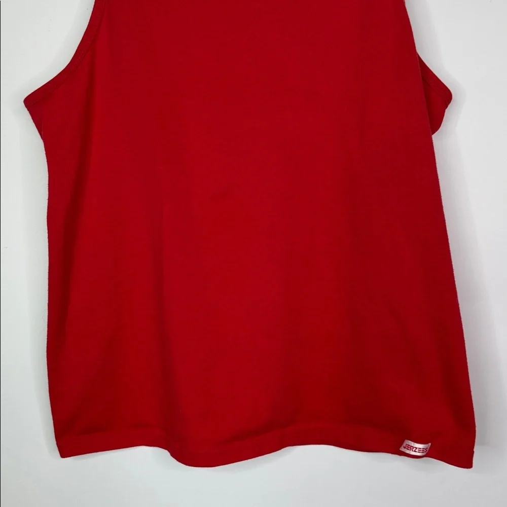 Vintage Jerzees Red Cotton Tank Top Size Medium